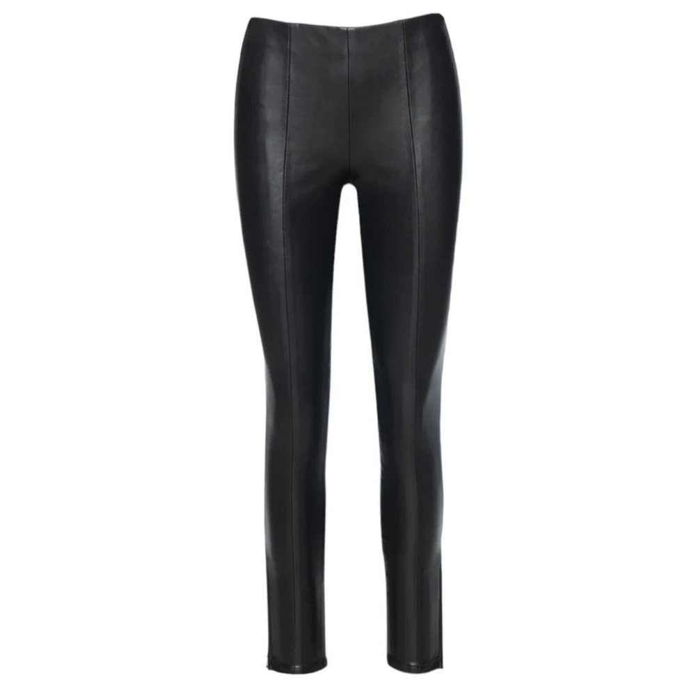 BLANKNYC Womens 28 Maleficient Black Vegan Faux-leather Hi Rise Pull On Leggings
